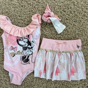 Disney Swimsuit Set Toddler Girl Size 5/6